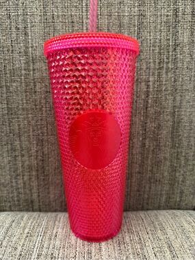 Starbucks Hot Pink & Coral Studded Tumbler Bundle